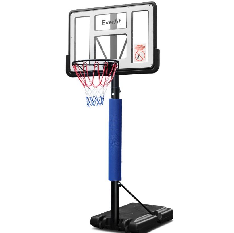 3.05M Basketball Hoop Stand System Adjustable Height Portable Pro Blue