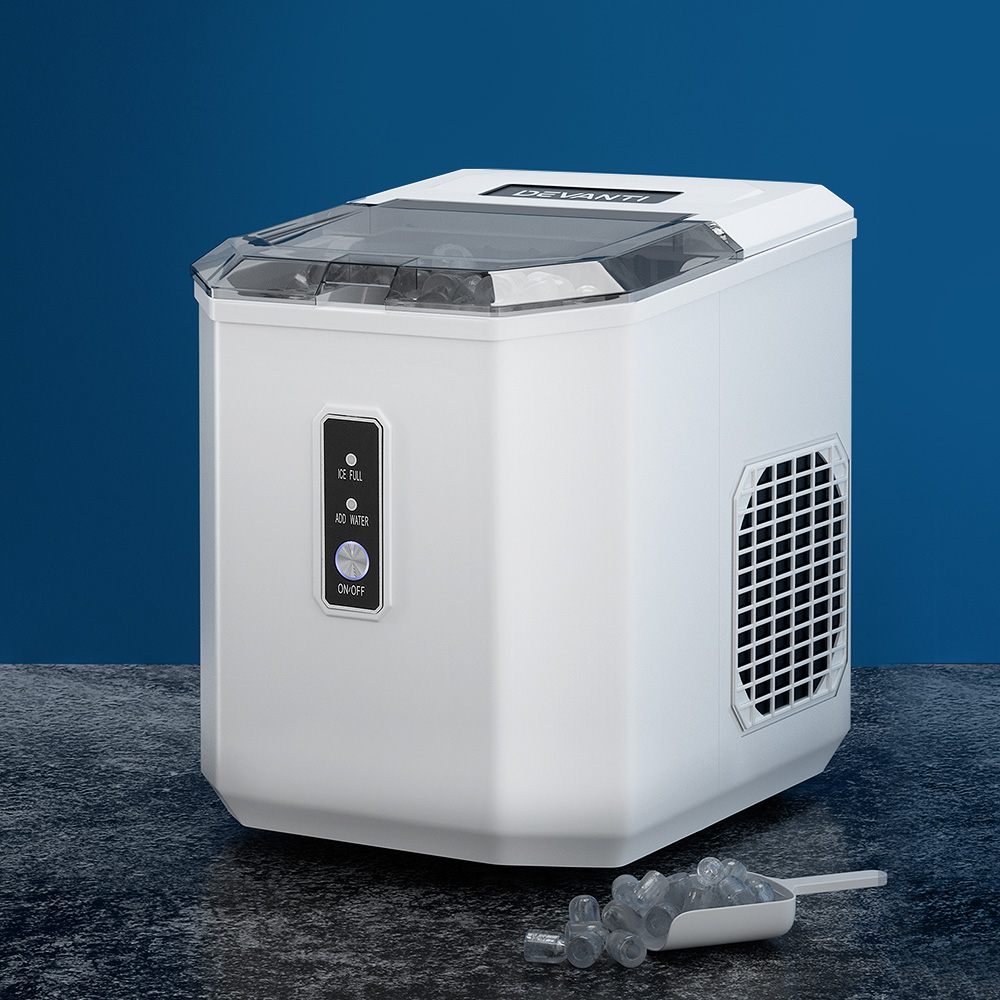 Portable Ice Cube Maker Machine 2L White