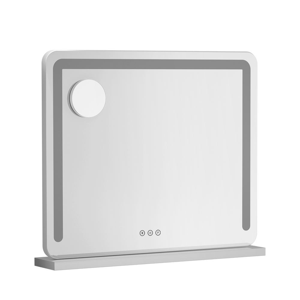 Makeup Mirror 50 x 60cm with LED Light Tabletop – White