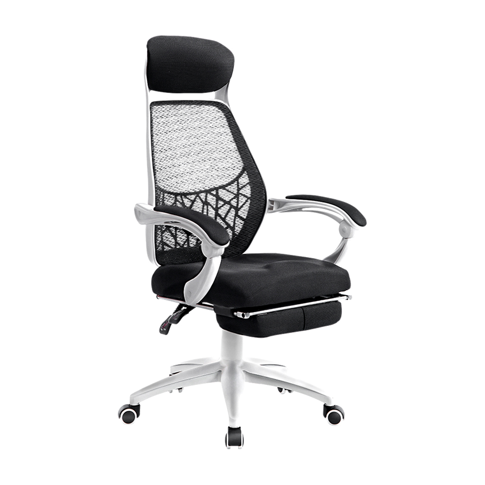 Mosaic Mesh Office Chair Recliner – Black and White