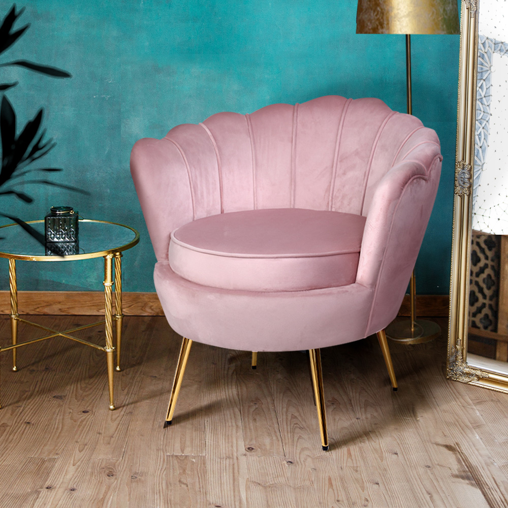 Callista Armchair Velvet – Pink