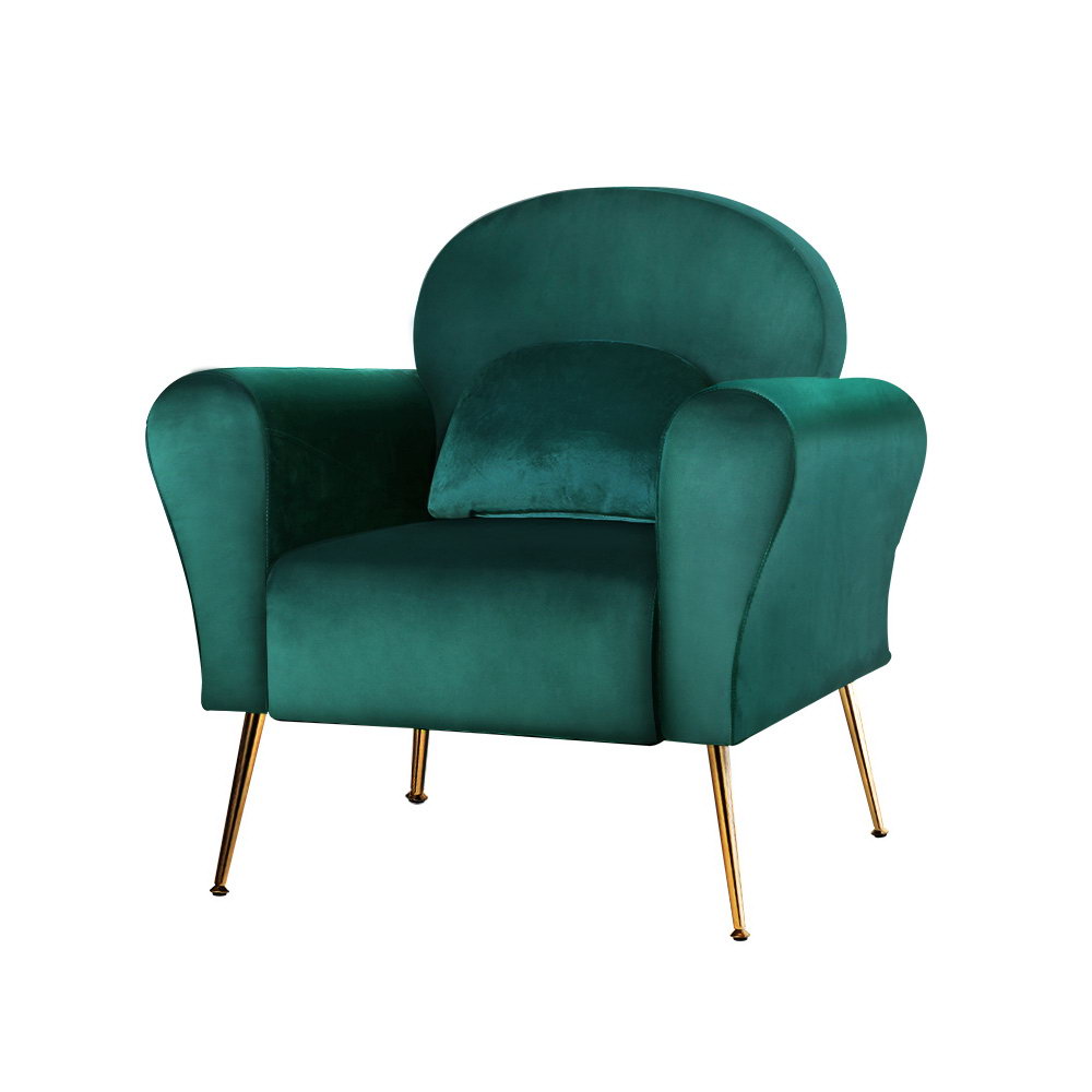 Caroline Armchair Velvet – Green